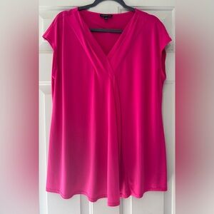 Lane Bryant Fuchsia Draped Blouse Sz 14/16